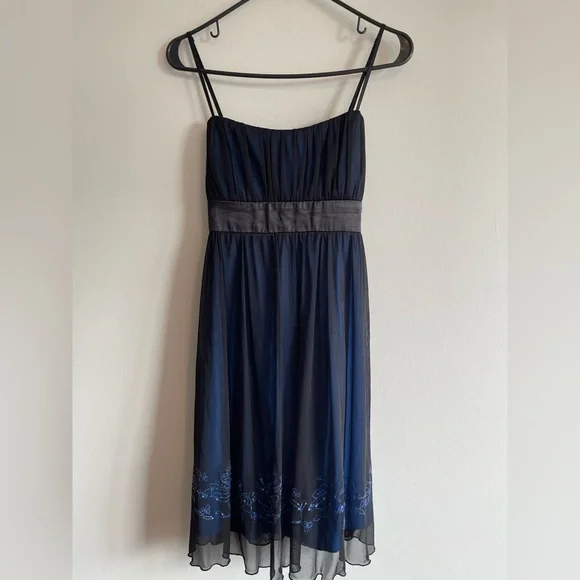 City Triangles | Dresses | City Triangles Blue And Black Mesh Dress |  Poshmark